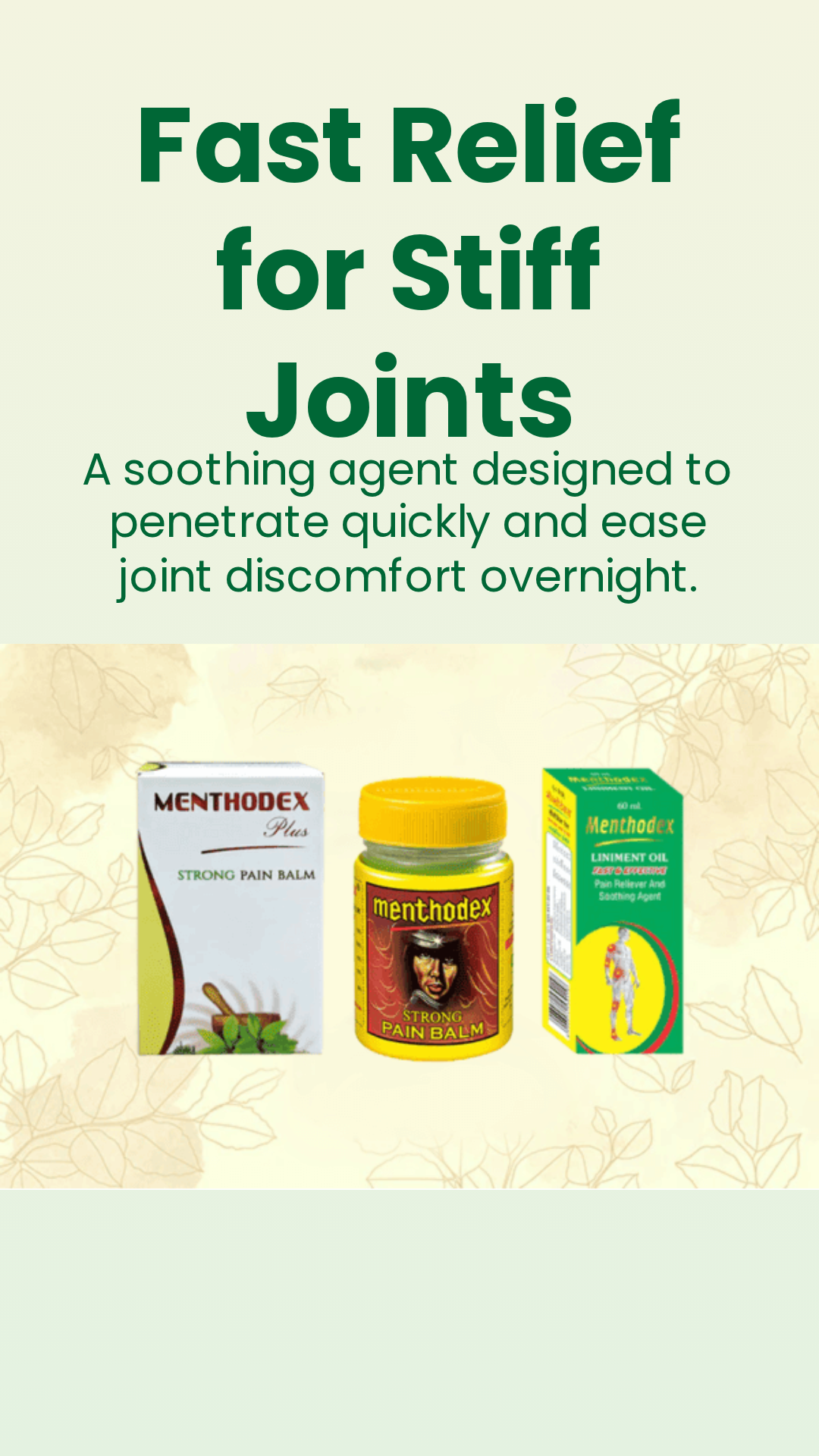 Menthodex Plus Strong Balm, Menthodex Liniment Oil, Menthodex Strong Balm - Combo