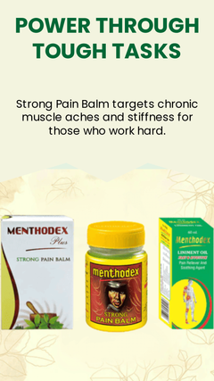 Menthodex Plus Strong Balm, Menthodex Liniment Oil, Menthodex Strong Balm - Combo